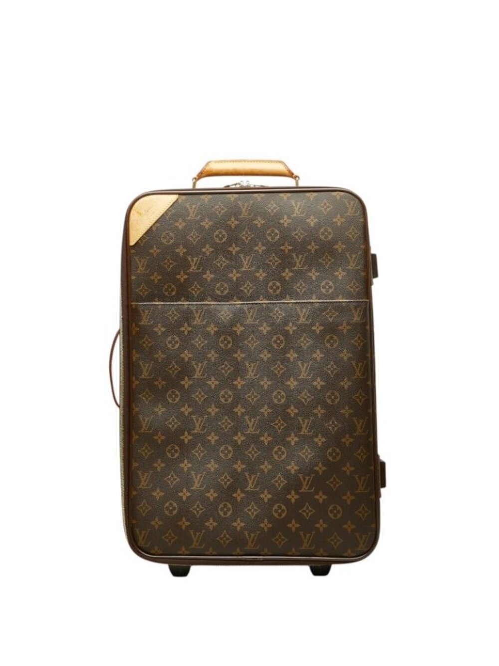 Louis Vuitton Monogram Pegase 55 Travel Bag Suitcase Brown Leather